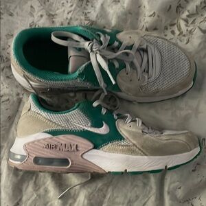 Nike Air Max Green and White Sneakers